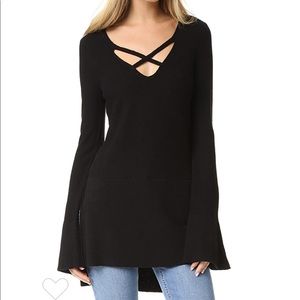 NWOT Free People Criss Cross Sweater in Black
